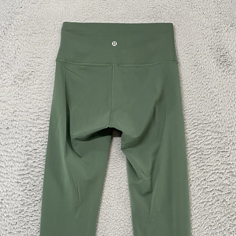 Lululemon Wunder Train Leggings Womens 6 Green High Rise Ankle 25 Gym Workout
